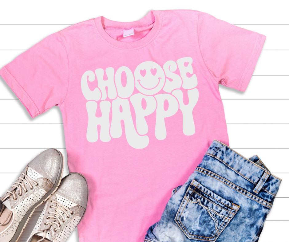 Choose Happy smile tee