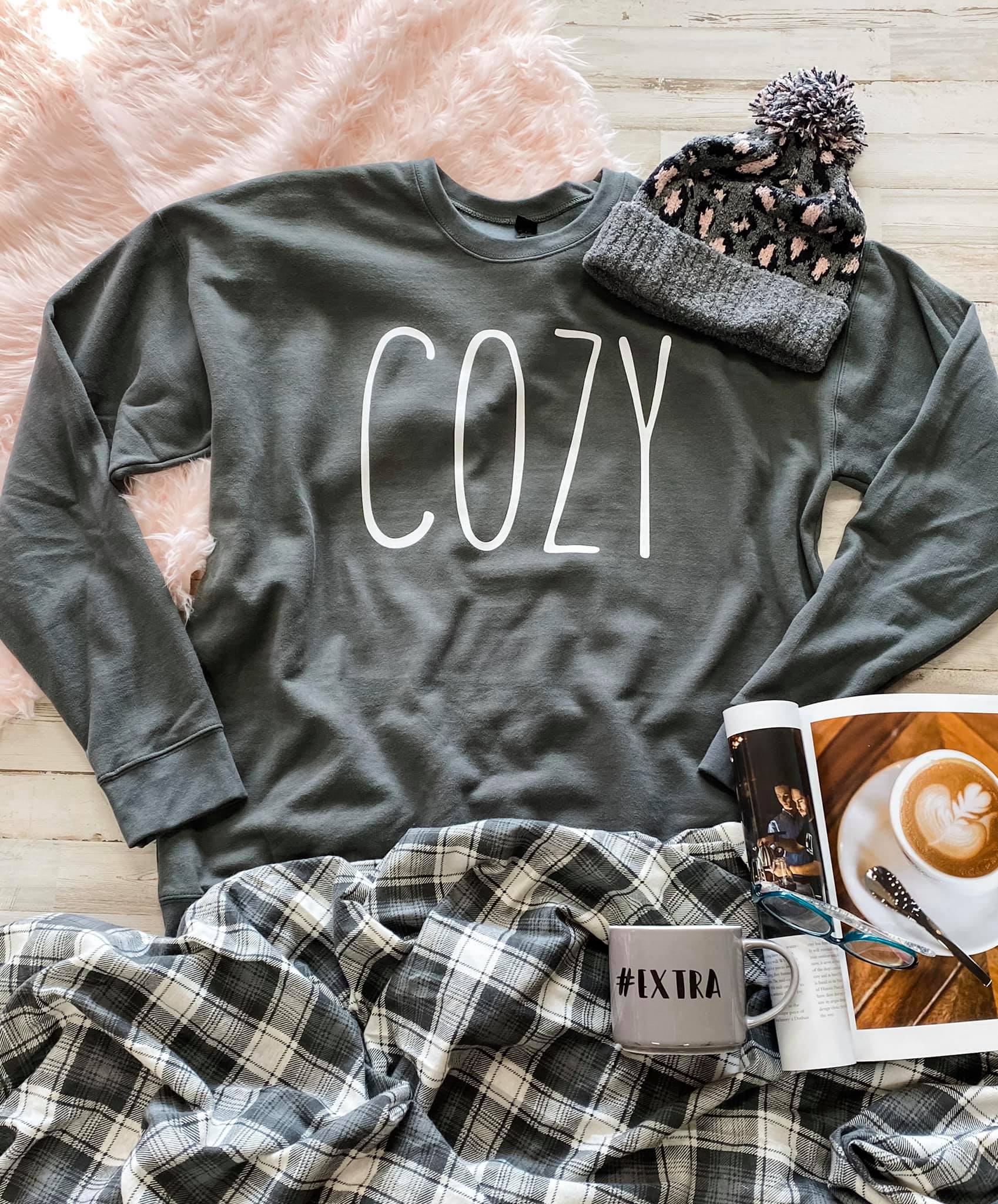 COZY Sweatshirt (rae dunn inspired)