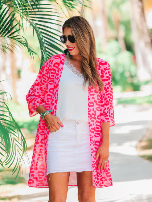 Feeling sassy leopard kimono