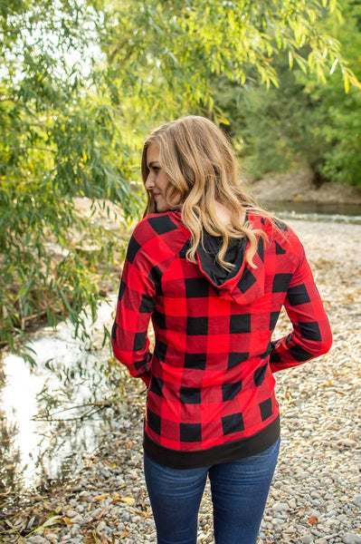 Buffalo Half Zip | Black and Red