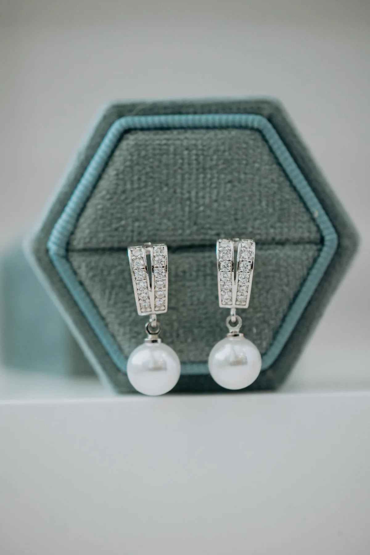 Daria Pearl Silver Drop Earrings