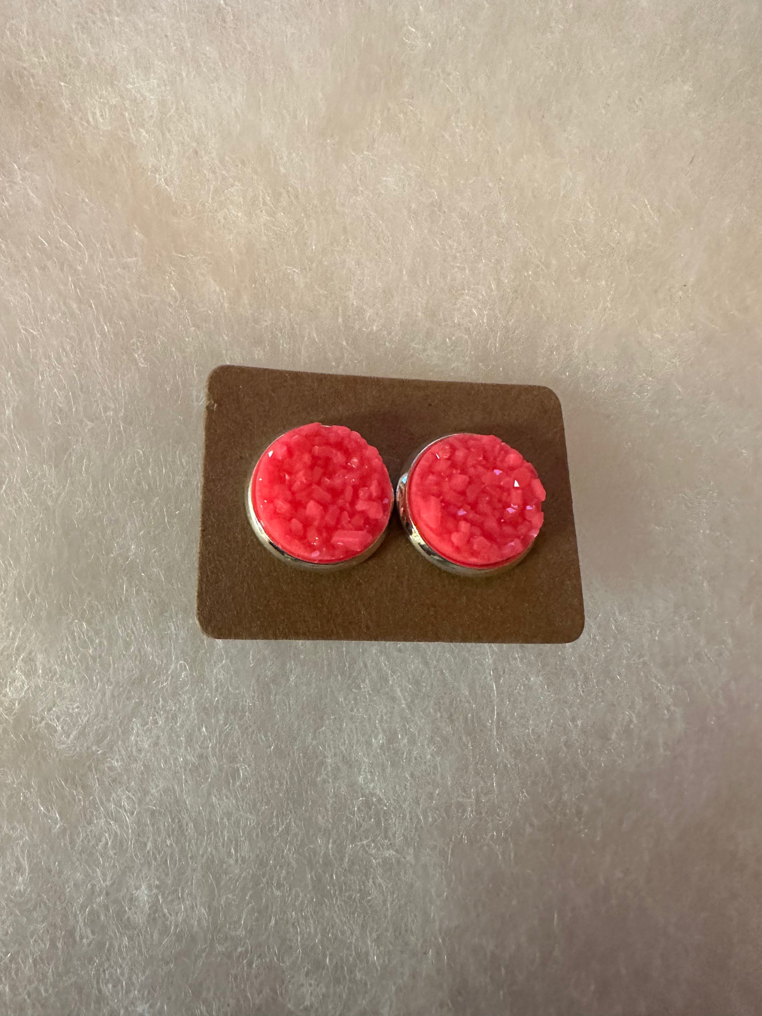 Druzy Stud Earrings 8mm