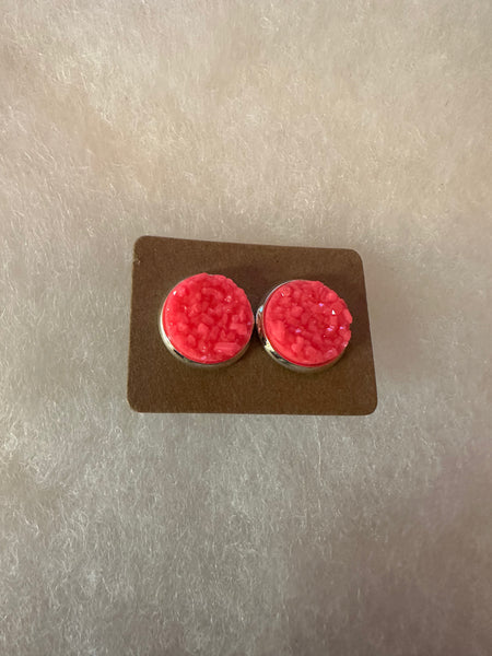 Druzy Stud Earrings 8mm