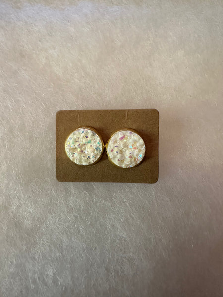 Druzy Stud Earrings 8mm
