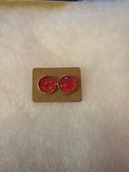 Druzy Stud Earrings 8mm