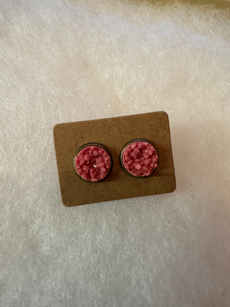 Druzy Stud Earrings 8mm
