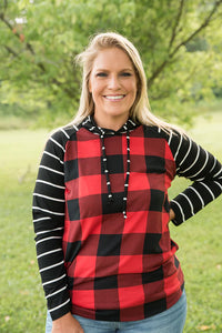 Fabulous in Red Plaid Hoodie