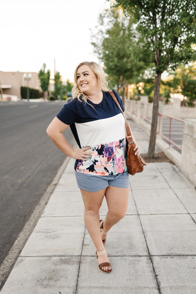 Copy of She's A Wildflower Color Block Top