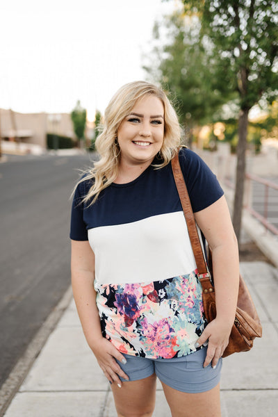 Copy of She's A Wildflower Color Block Top