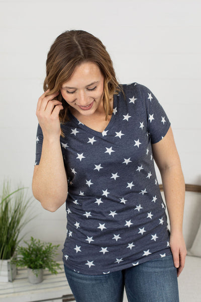 IN STOCK Olivia Tee - Navy Stars FINAL SALE