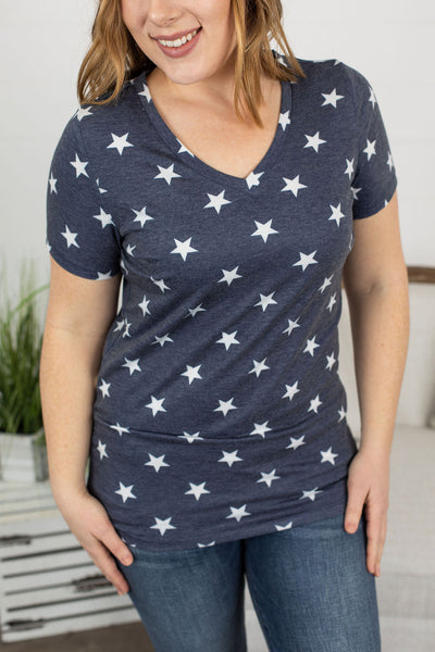 IN STOCK Olivia Tee - Navy Stars FINAL SALE