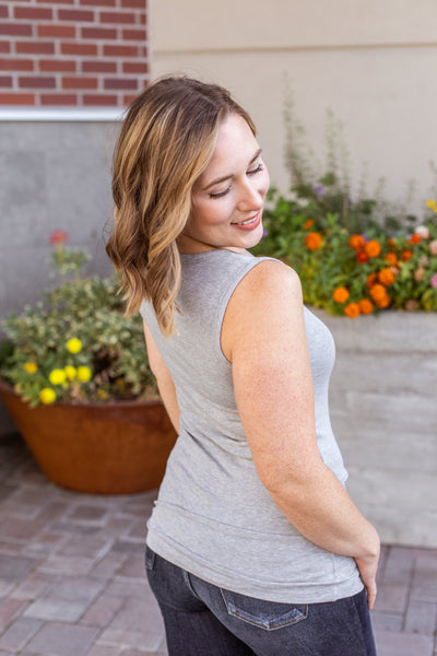 Addison Henley Tank - Light Grey IN STORE