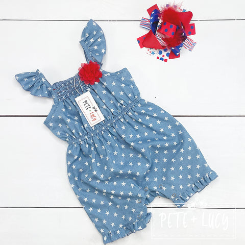 Americana infant romper