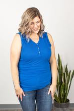 Addison Blue Henley Tank top