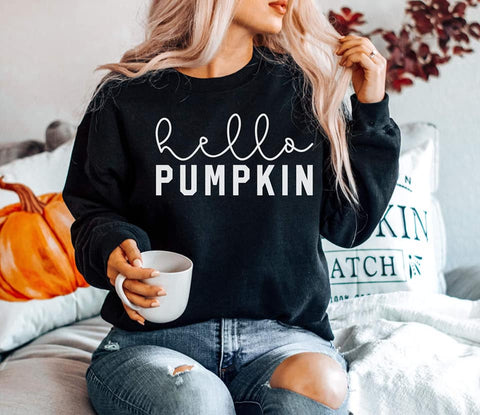 Hello pumpkin long sleeve tee