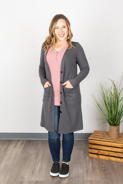 Colbie Cardigan - Classic Grey IN STORE