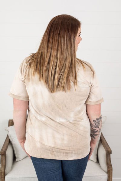 IN STOCK Sophie Pocket Tee - Natural Tie Dye FINAL SALE