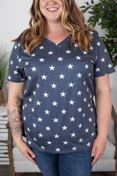 IN STOCK Olivia Tee - Navy Stars FINAL SALE