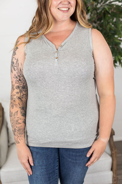 Addison Henley Tank - Light Grey IN STORE