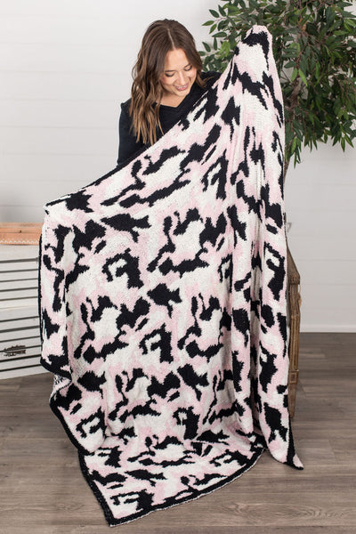 IN STOCK Plush and Fuzzy Blanket - Pink Camo FINAL SALE
