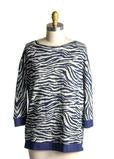 Navy Zebra Dolman