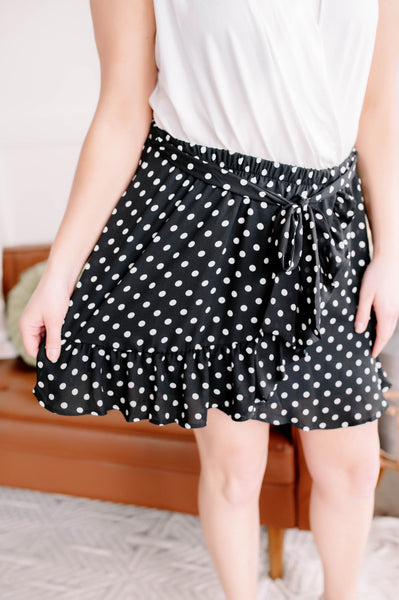 Chasing Skirts In Black Polkadots