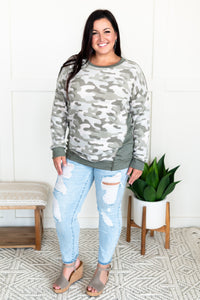 OUTLET - Fade Away Top In Camo Moss - Medium