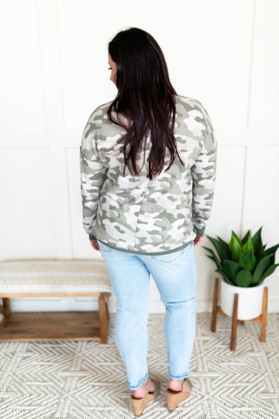 OUTLET - Fade Away Top In Camo Moss - Medium