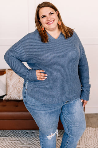 OUTLET - Sweater Weather In Azure Blue - Large