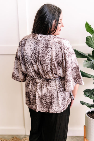 10.2 Dolman Surplice Blouse In Sugar Plum Leopard 11.20