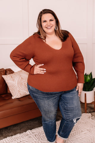 OUTLET - I'll Huff And I'll Puff Sweater in Copper - XL