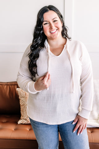 Tied To you Quilted Top In Natural Ivory