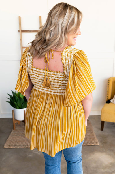 OUTLET - Can't Tie Me Down Top In Marigold - Large