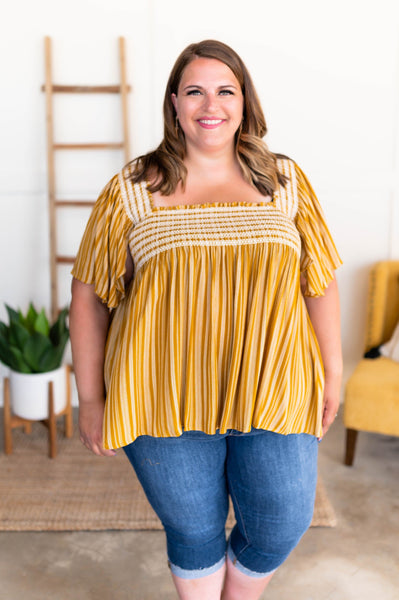 OUTLET - Can't Tie Me Down Top In Marigold - Large