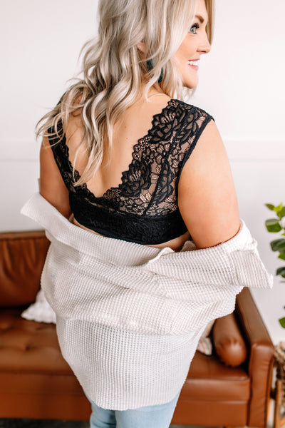 Layering Bralette In Black Lace