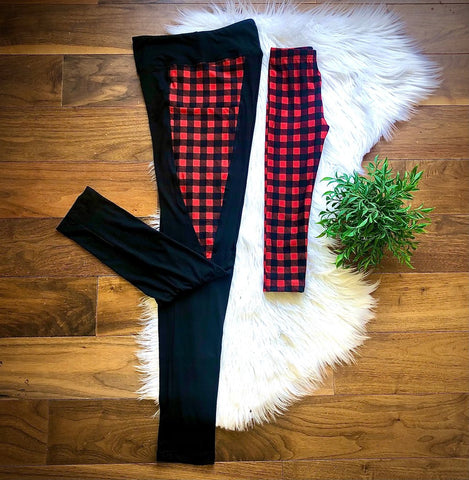 Kids Buffalo Plaid Leggings