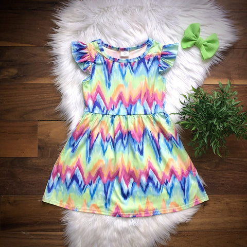 Chevron tie dye Dress