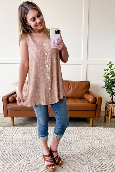 Sleeveless Tunic In Natural Wild