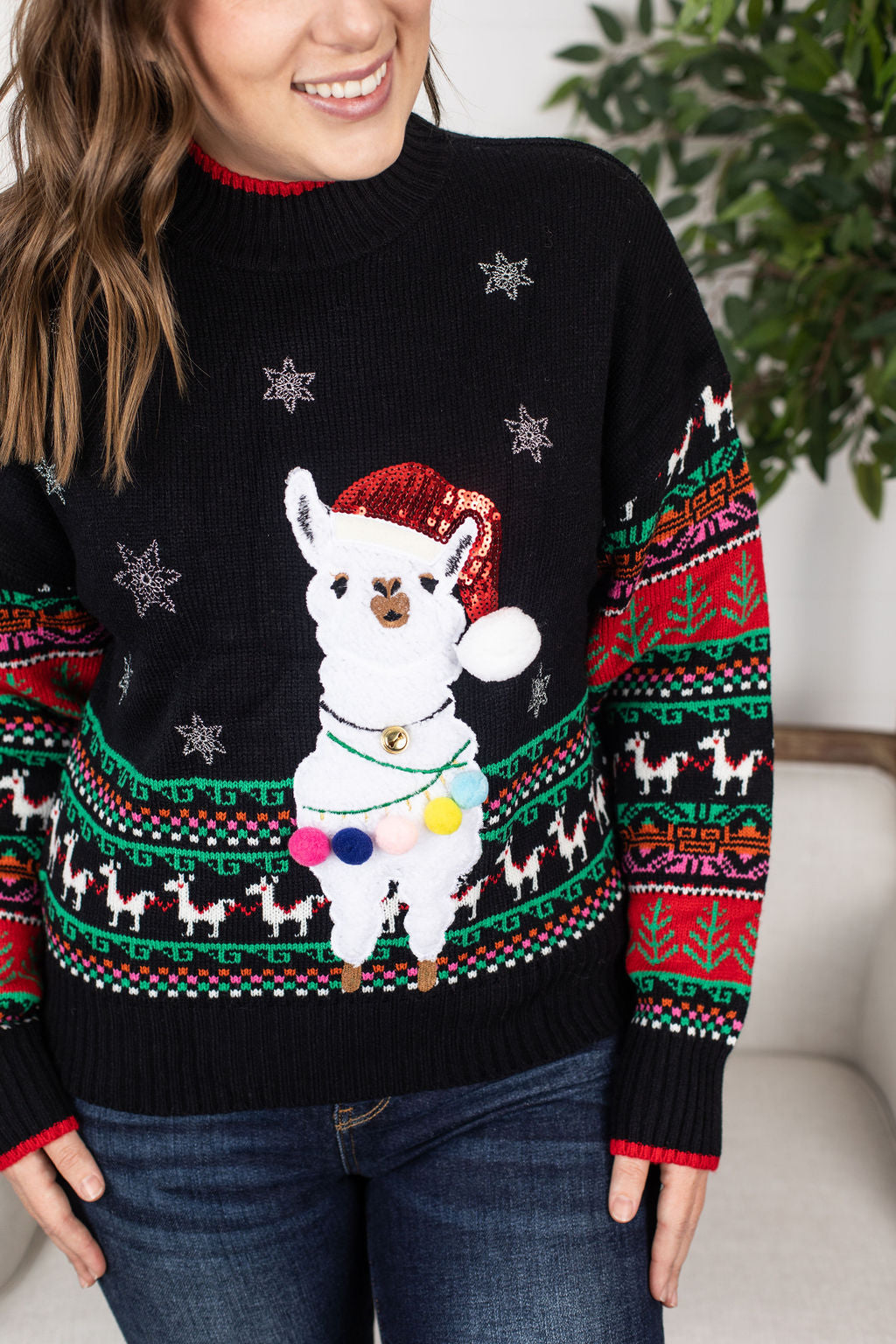 IN STOCK Llama Jolly Jingle Sweater