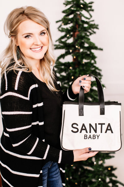 Santa Baby Canvas Tote