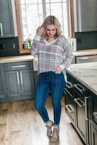 OUTLET - Playing Favorites Spring Plaid Top - Large