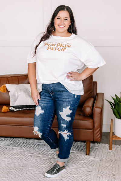 Meet Me At The Pumpkin Patch Boyfriend Top