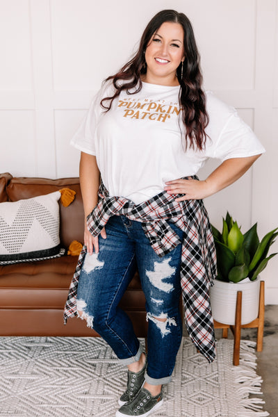 Meet Me At The Pumpkin Patch Boyfriend Top