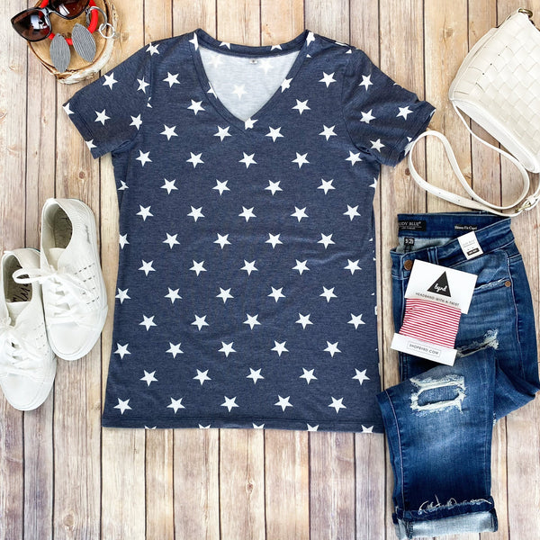 IN STOCK Olivia Tee - Navy Stars FINAL SALE