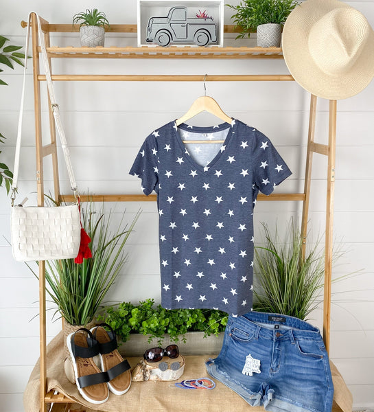 IN STOCK Olivia Tee - Navy Stars FINAL SALE