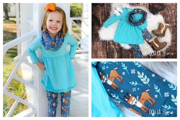 Ooh La LLama Festive Deer Pant Set