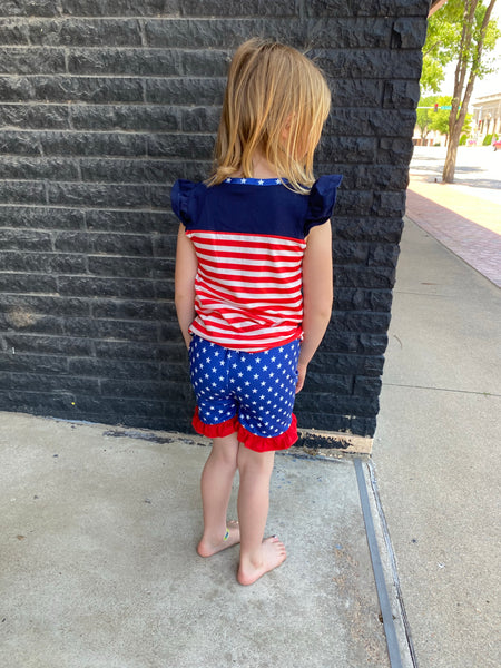 Star Spangled Banner Shorts Set