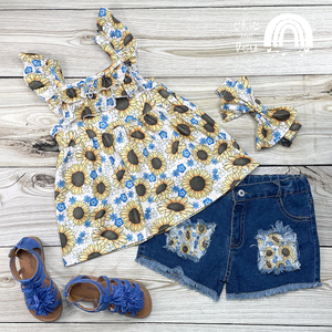 Sweet sunflower short set