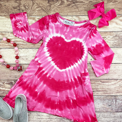 Tie Dye Heart Dress